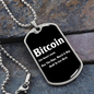 Bitcoin Definition Crypto Necklace Stainless Steel or 18k Gold Dog Tag 24" Chain-Express Your Love Gifts
