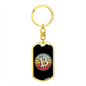 Bitcoin Dollar Crypto Keychain Stainless Steel or 18k Gold Dog Tag Keyring-Express Your Love Gifts