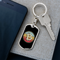 Bitcoin Dollar Crypto Keychain Stainless Steel or 18k Gold Dog Tag Keyring-Express Your Love Gifts