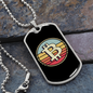 Bitcoin Dollar Crypto Necklace Stainless Steel or 18k Gold Dog Tag 24" Chain-Express Your Love Gifts