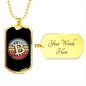 Bitcoin Dollar Crypto Necklace Stainless Steel or 18k Gold Dog Tag 24" Chain-Express Your Love Gifts