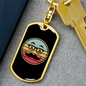 Bitcoin Dollar Glasses Crypto Keychain Stainless Steel or 18k Gold Dog Tag Keyring-Express Your Love Gifts