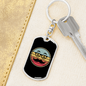 Bitcoin Dollar Glasses Crypto Keychain Stainless Steel or 18k Gold Dog Tag Keyring-Express Your Love Gifts