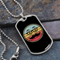 Bitcoin Dollar Glasses Crypto Necklace Stainless Steel or 18k Gold Dog Tag 24" Chain-Express Your Love Gifts