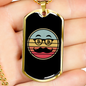 Bitcoin Dollar Glasses Crypto Necklace Stainless Steel or 18k Gold Dog Tag 24" Chain-Express Your Love Gifts