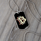 Bitcoin Dollar Sign Crypto Necklace Stainless Steel or 18k Gold Dog Tag 24" Chain-Express Your Love Gifts