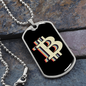 Bitcoin Dollar Sign Crypto Necklace Stainless Steel or 18k Gold Dog Tag 24" Chain-Express Your Love Gifts