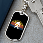 Bitcoin Gorilla Crypto Keychain Stainless Steel or 18k Gold Dog Tag Keyring-Express Your Love Gifts