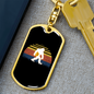 Bitcoin Gorilla Crypto Keychain Stainless Steel or 18k Gold Dog Tag Keyring-Express Your Love Gifts