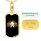 Bitcoin Gorilla Crypto Keychain Stainless Steel or 18k Gold Dog Tag Keyring-Express Your Love Gifts