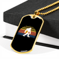 Bitcoin Gorilla Crypto Necklace Stainless Steel or 18k Gold Dog Tag 24" Chain-Express Your Love Gifts