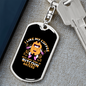 Bitcoin Haters Coffee Crypto Keychain Stainless Steel or 18k Gold Dog Tag Keyring-Express Your Love Gifts