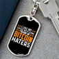 Bitcoin Haters Crypto Keychain Stainless Steel or 18k Gold Dog Tag Keyring-Express Your Love Gifts