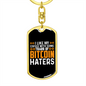 Bitcoin Haters Crypto Keychain Stainless Steel or 18k Gold Dog Tag Keyring-Express Your Love Gifts
