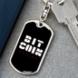 Bitcoin Hodler Crypto Keychain Stainless Steel or 18k Gold Dog Tag Keyring-Express Your Love Gifts