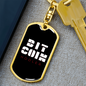Bitcoin Hodler Crypto Keychain Stainless Steel or 18k Gold Dog Tag Keyring-Express Your Love Gifts