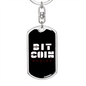 Bitcoin Hodler Crypto Keychain Stainless Steel or 18k Gold Dog Tag Keyring-Express Your Love Gifts