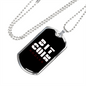 Bitcoin Hodler Crypto Necklace Stainless Steel or 18k Gold Dog Tag 24" Chain-Express Your Love Gifts