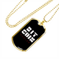 Bitcoin Hodler Crypto Necklace Stainless Steel or 18k Gold Dog Tag 24" Chain-Express Your Love Gifts