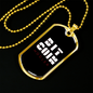 Bitcoin Hodler Crypto Necklace Stainless Steel or 18k Gold Dog Tag 24" Chain-Express Your Love Gifts