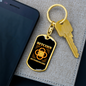 Bitcoin Hundredaire B Crypto Keychain Stainless Steel or 18k Gold Dog Tag Keyring-Express Your Love Gifts