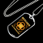 Bitcoin Hundredaire B Crypto Necklace Stainless Steel or 18k Gold Dog Tag 24" Chain-Express Your Love Gifts