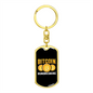Bitcoin Hundredaire Crypto Keychain Stainless Steel or 18k Gold Dog Tag Keyring-Express Your Love Gifts