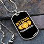 Bitcoin Hundredaire Crypto Necklace Stainless Steel or 18k Gold Dog Tag 24" Chain-Express Your Love Gifts