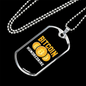 Bitcoin Hundredaire Crypto Necklace Stainless Steel or 18k Gold Dog Tag 24" Chain-Express Your Love Gifts