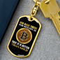 Bitcoin is Better Than Gold Crypto Keychain Stainless Steel or 18k Gold Dog Tag Keyring-Express Your Love Gifts