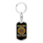 Bitcoin is Better Than Gold Crypto Keychain Stainless Steel or 18k Gold Dog Tag Keyring-Express Your Love Gifts