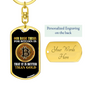 Bitcoin is Better Than Gold Crypto Keychain Stainless Steel or 18k Gold Dog Tag Keyring-Express Your Love Gifts