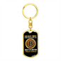Bitcoin is Better Than Gold Crypto Keychain Stainless Steel or 18k Gold Dog Tag Keyring-Express Your Love Gifts