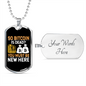 Bitcoin is Dead 1 Crypto Necklace Stainless Steel or 18k Gold Dog Tag 24" Chain-Express Your Love Gifts