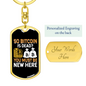 Bitcoin is Dead Crypto Keychain Stainless Steel or 18k Gold Dog Tag Keyring-Express Your Love Gifts