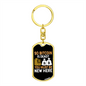 Bitcoin is Dead Crypto Keychain Stainless Steel or 18k Gold Dog Tag Keyring-Express Your Love Gifts