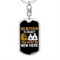 Bitcoin is Dead Crypto Keychain Stainless Steel or 18k Gold Dog Tag Keyring-Express Your Love Gifts