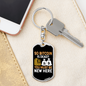 Bitcoin is Dead Crypto Keychain Stainless Steel or 18k Gold Dog Tag Keyring-Express Your Love Gifts