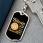 Bitcoin is For Smart People Crypto Keychain Stainless Steel or 18k Gold Dog Tag Keyring-Express Your Love Gifts