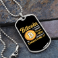 Bitcoin is For Smart People Crypto Necklace Stainless Steel or 18k Gold Dog Tag 24" Chain-Express Your Love Gifts