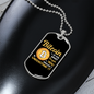 Bitcoin is For Smart People Crypto Necklace Stainless Steel or 18k Gold Dog Tag 24" Chain-Express Your Love Gifts