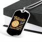 Bitcoin is For Smart People Crypto Necklace Stainless Steel or 18k Gold Dog Tag 24" Chain-Express Your Love Gifts