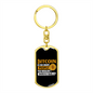 Bitcoin is For Smart People You Wouldn't Understand Crypto Keychain Stainless Steel or 18k Gold Dog Tag Keyring-Express Your Love Gifts