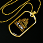 Bitcoin is King Change My Mind Crypto Necklace Stainless Steel or 18k Gold Dog Tag 24" Chain-Express Your Love Gifts