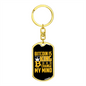 Bitcoin is King Crypto Keychain Stainless Steel or 18k Gold Dog Tag Keyring-Express Your Love Gifts