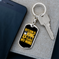 Bitcoin is King Crypto Keychain Stainless Steel or 18k Gold Dog Tag Keyring-Express Your Love Gifts