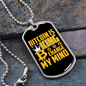 Bitcoin is King Crypto Necklace Stainless Steel or 18k Gold Dog Tag 24" Chain-Express Your Love Gifts