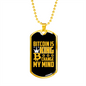 Bitcoin is King Crypto Necklace Stainless Steel or 18k Gold Dog Tag 24" Chain-Express Your Love Gifts