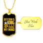 Bitcoin is King Crypto Necklace Stainless Steel or 18k Gold Dog Tag 24" Chain-Express Your Love Gifts
