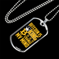 Bitcoin is King Crypto Necklace Stainless Steel or 18k Gold Dog Tag 24" Chain-Express Your Love Gifts